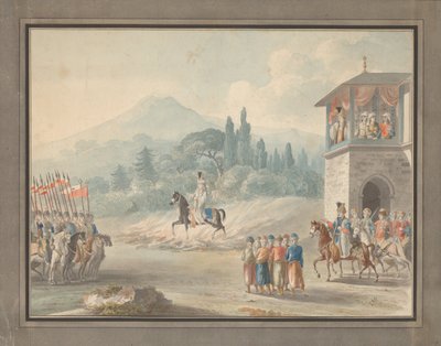 जॉर्जियाई घुड़सवार समीक्षा, सी। 1780 द्वारा अज्ञात