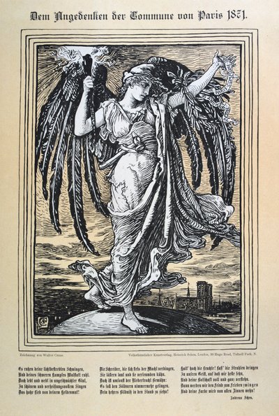 पेरिस कम्यून का जर्मन रूपक, 1871। द्वारा अज्ञात