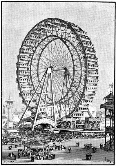 विशालकाय फेरिस व्हील, अंतर्राष्ट्रीय प्रदर्शनी, शिकागो, 1893 द्वारा अज्ञात