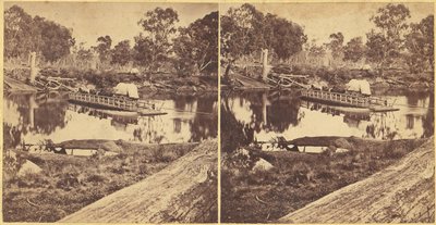 1860 के दशक में सेमुर, ऑस्ट्रेलिया में गोल्बर्न पंट। द्वारा अज्ञात
