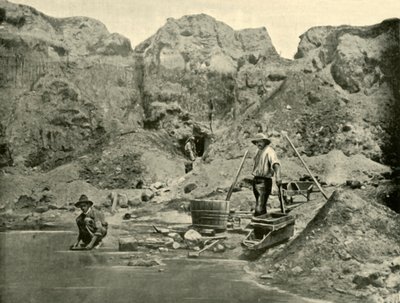 बिचवर्थ, विक्टोरिया, 1901 के पास कार्य में गोल्ड डिगर्स। द्वारा अज्ञात