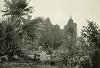 बैरकपुर गार्डन में गोथिक रुइन, c1870, 1925। द्वारा अज्ञात