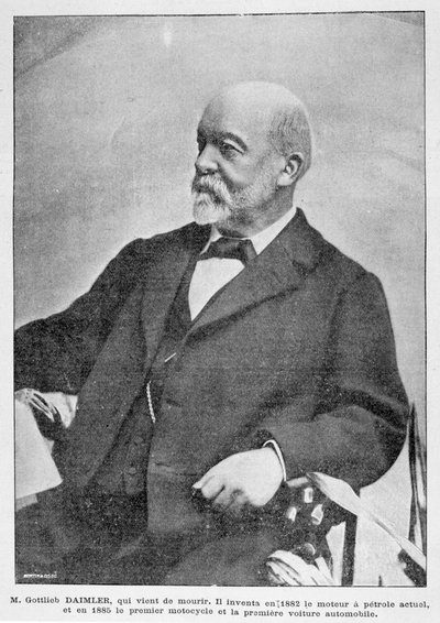 गोटलिब डेमलर, जर्मन औद्योगिक अग्रणी, 1900 द्वारा अज्ञात