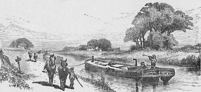 एरी नहर पर अनाज-नाव, 1883 द्वारा अज्ञात