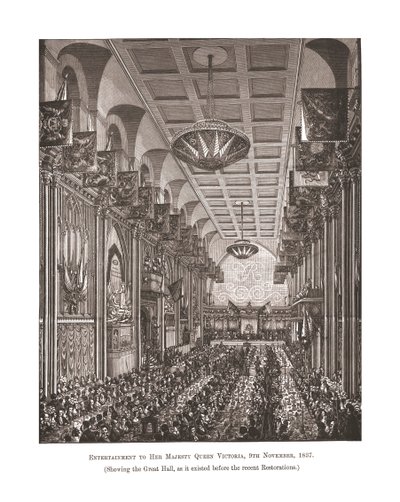 ग्रेट हॉल गिल्डहॉल, 1837, 1886 द्वारा अज्ञात