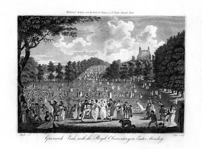 ग्रीनविच पार्क, रॉयल ऑब्जर्वेटरी के साथ, ईस्टर सोमवार, लंदन, 1804 पर द्वारा अज्ञात