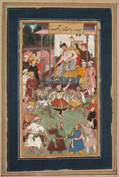 गोटेस्के डांसर्स परफॉर्मिंग, c.1600। द्वारा अज्ञात