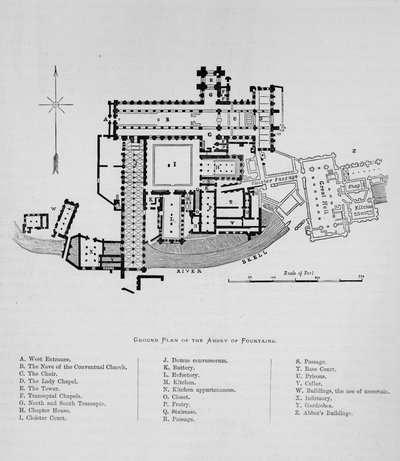 फव्वारे, फव्वारे अभय, 1897 के अभय की ग्राउंड योजना द्वारा अज्ञात