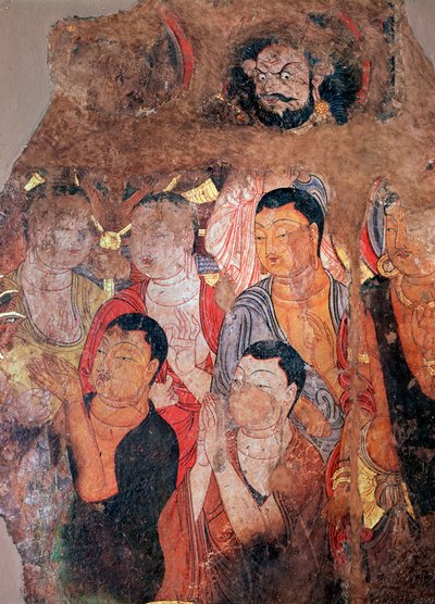 भिक्षुओं और बोधिसत्वों का समूह, 9 वीं -10 वीं शताब्दी द्वारा अज्ञात