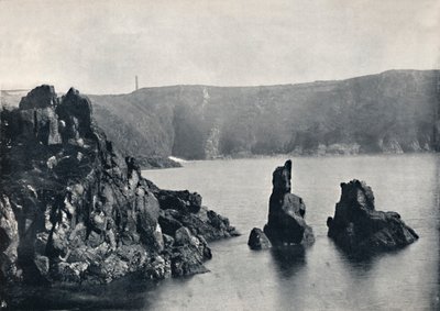 ग्वेर्नसे - डॉग और लायन रॉक्स के साथ मौलिन हेट बे, 1895 द्वारा अज्ञात