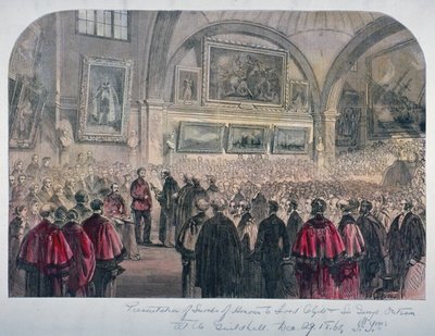 गिल्डहॉल काउंसिल चैंबर, सिटी ऑफ़ लंदन, 1861 द्वारा अज्ञात