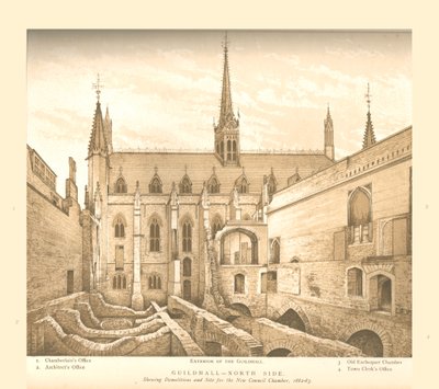 गिल्डहॉल नॉर्थ साइड, 1882-83, 1886 द्वारा अज्ञात