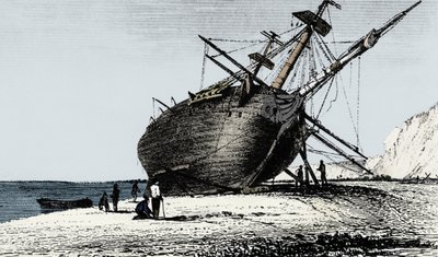 एचएमएस बीगल ने दक्षिण अमेरिका, 1834 1839 में रियो सांताक्रूज, पेटागोनिया में आश्रय रखा द्वारा अज्ञात