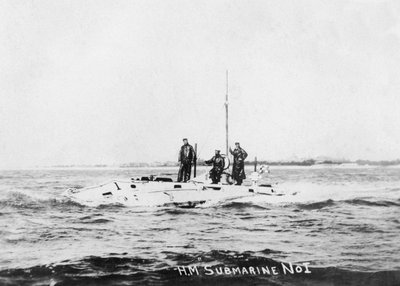 एचएम सबमरीन नंबर 1, c1908 द्वारा अज्ञात