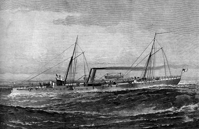 एचएम टॉरपीडो गन बोट रैटलस्नेक, 1887 द्वारा अज्ञात