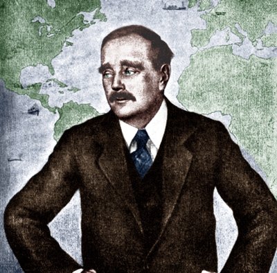 एचजी वेल्स - अंग्रेजी उपन्यासकार, पत्रकार, समाजशास्त्री और इतिहासकार का चित्र, c. 1933. 21 सितंबर 1866 - 13 अगस्त 1946। विश्व युद्ध। द्वारा अज्ञात