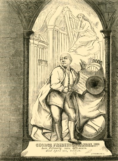 हैंडेल्स स्मारक, 1881। द्वारा अज्ञात