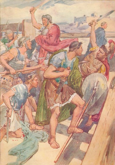 यहां यह संभव होगा, उसने सोचा, खाड़ी में दुश्मन को पकड़ने के लिए, c1912 1912 द्वारा अज्ञात