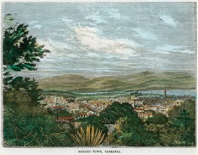 होबार्ट टाउन, तस्मानिया, ऑस्ट्रेलिया, c1880 द्वारा अज्ञात