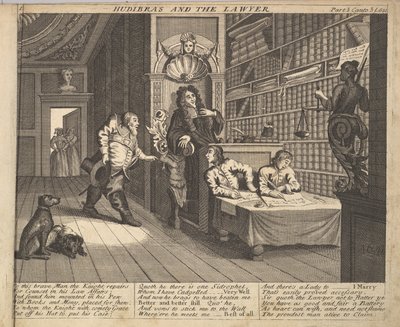 हडिब्रास और द वकील प्लेट 12: सैमुअल बटलर हुडिबास के चित्र, 1725-30। द्वारा अज्ञात