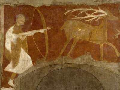 शिकार का दृश्य, पहली छमाही 12वीं शताब्दी संभवतः 1129-34। द्वारा अज्ञात