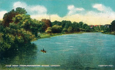 लंदन के सेरपीन ब्रिज से हाइड पार्क, c1910। द्वारा अज्ञात
