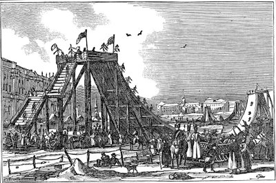 आइस माउंटेन, कृत्रिम स्लेज रन, रूस, 1833 द्वारा अज्ञात