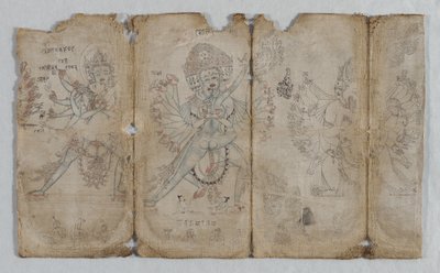 तांत्रिक प्रबुद्ध जीवों के आइकोनोग्राफिक ड्राइंग, सी। 1500। द्वारा अज्ञात