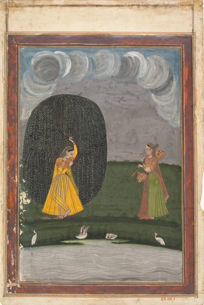 18 वीं शताब्दी के अंत में संगीत मोड की रागमाला श्रृंखला माला से चित्रण। द्वारा अज्ञात