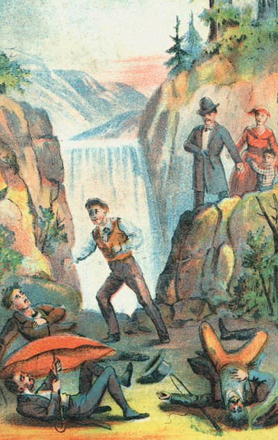 एक पोस्टर से चित्रण, अंकल टॉम्स केबिन, 1870 के एक नाटकीय उत्पादन का विज्ञापन करता है द्वारा अज्ञात