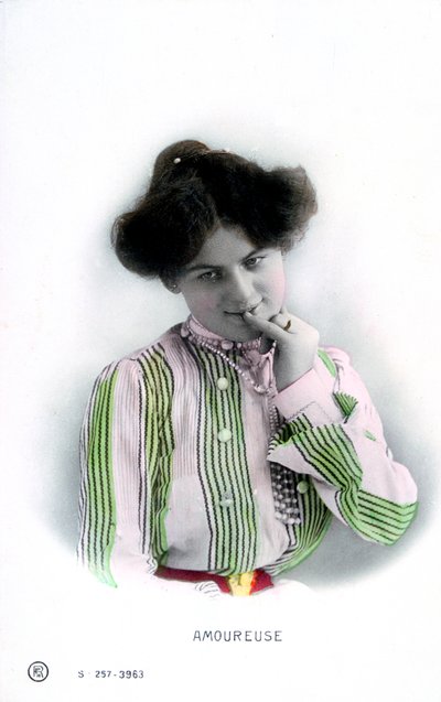 लव इन फ्रेंच पोस्टकार्ड, c1900 द्वारा अज्ञात