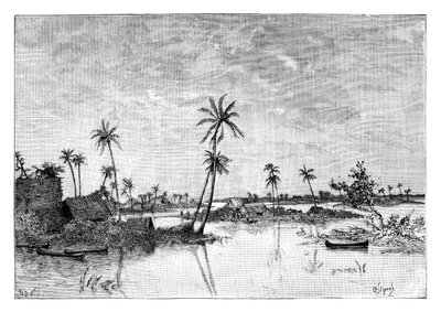 सैन ब्लास खाड़ी के द्वीपों पर भारतीय समझौता, c1890 द्वारा अज्ञात