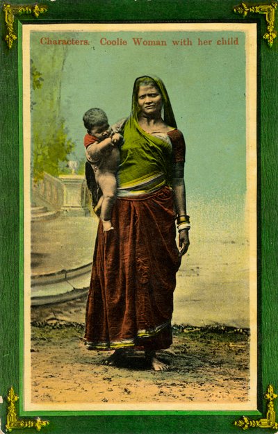 अपने बच्चे के साथ भारतीय महिला, कलकत्ता, भारत, 19 वीं सदी के अंत या 20 वीं सदी की शुरुआत में द्वारा अज्ञात
