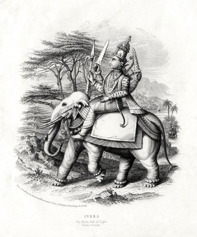 इंद्र, प्रकाश के हिंदू देवता, 19 वीं सदी द्वारा अज्ञात