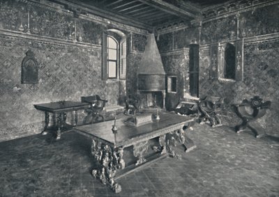 इंटीरियर, पलाज़ो दावानती - 16 वीं सदी की फ्लोरेंटाइन टेबल, 1928 के साथ द्वारा अज्ञात