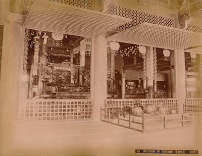 चियोनिन मंदिर का आंतरिक भाग, कीटो, c1890-1900 द्वारा अज्ञात