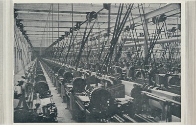 कॉटन मिल का इंटीरियर, 1910 द्वारा अज्ञात