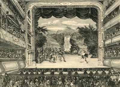 1804, 1881 में कोवेंट गार्डन थिएटर का इंटीरियर। द्वारा अज्ञात