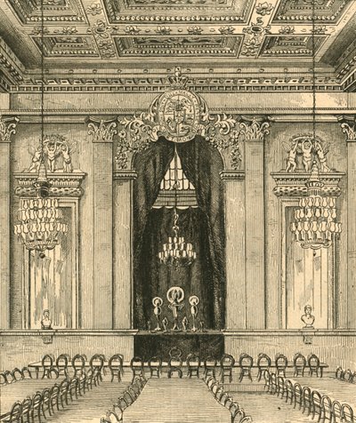 सुनार हॉल, 1876, 1897 का इंटीरियर। द्वारा अज्ञात