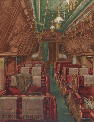 पुलमैन कोच का आंतरिक भाग, 1888, 19351942। द्वारा अज्ञात