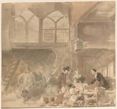 एक इनर का इंटीरियर, 1800s। द्वारा अज्ञात