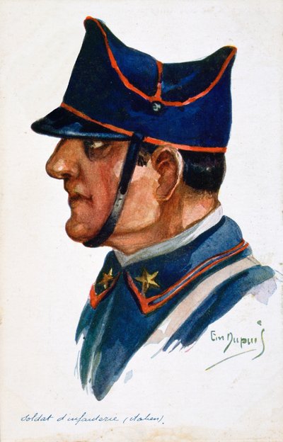 इतालवी पैदल सेना के सैनिक, 1914-1918 द्वारा अज्ञात