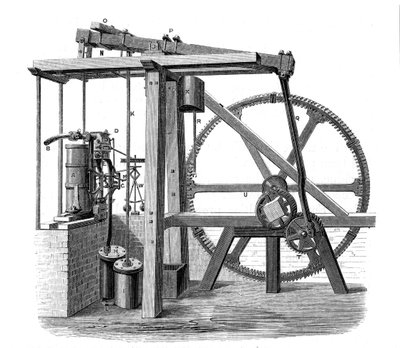 जेम्स वॉट्स प्रोटोटाइप स्टीम इंजन Old Bess, c1778 द्वारा अज्ञात