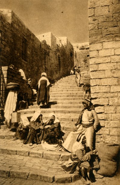 जेरूसलम - ए स्ट्रीट, c1918-c1939। द्वारा अज्ञात