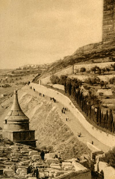 यरूशलेम - अबशालोम का मकबरा, c1918-c1939। द्वारा अज्ञात