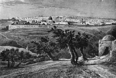 यरूशलेम, जैतून के पहाड़ से, 1902 द्वारा अज्ञात