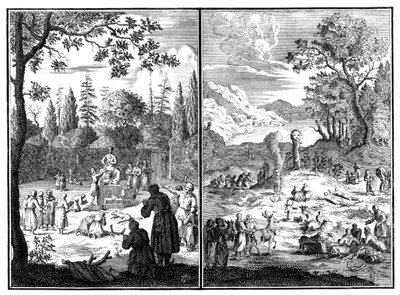 जुमला, विर्कु-अकहा। लैपलैंड के एक देवता, 1727-1738 द्वारा अज्ञात