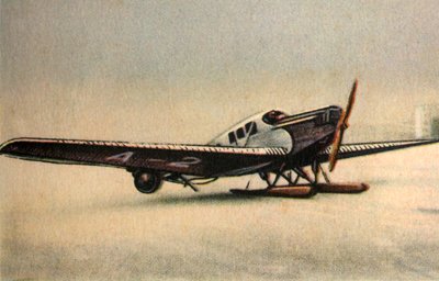 स्नो स्काईड, 1920, 1932 के साथ जंकर्स F13 L प्लेन। द्वारा अज्ञात