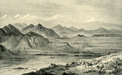काबुल, बेनी हिसार में ब्रिटिश कैंप के ऊपर पहाड़ी से उत्तर की ओर देखते हुए, 8 अक्टूबर, 1879, 1901 को। द्वारा अज्ञात