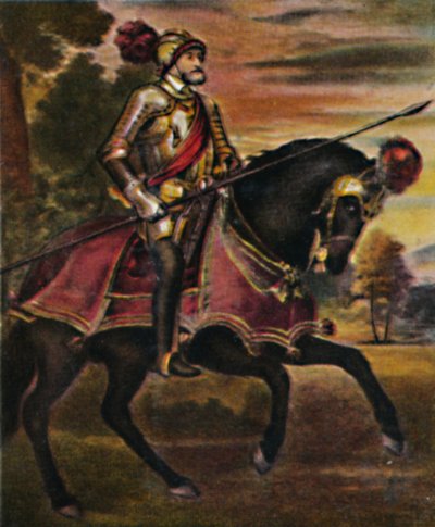 सम्राट चार्ल्स वी। 1500-1558। - टिटियन द्वारा पेंटिंग, 1934। द्वारा अज्ञात